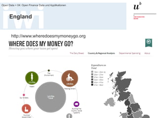 FS 2014
Open Data > 04: Open Finance Data und Applikationen
58
England
http://www.wheredoesmymoneygo.org
 