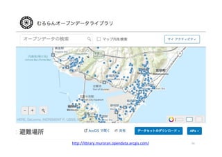 18	
h"p://library.muroran.opendata.arcgis.com/ 	
 