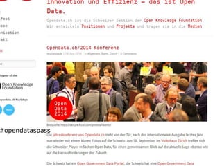 Click to edit Subtitle (optional) 
#opendataspass 
 