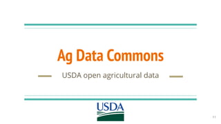 Open data and the ag data commons | PDF