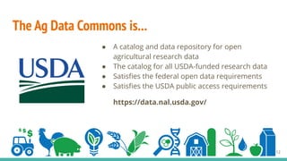Open data and the ag data commons | PDF