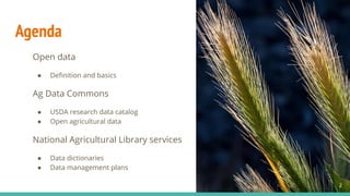 Open data and the ag data commons | PDF