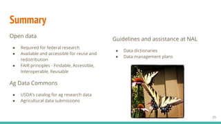 Open data and the ag data commons | PDF
