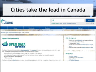 Cities take the lead in Canada
 