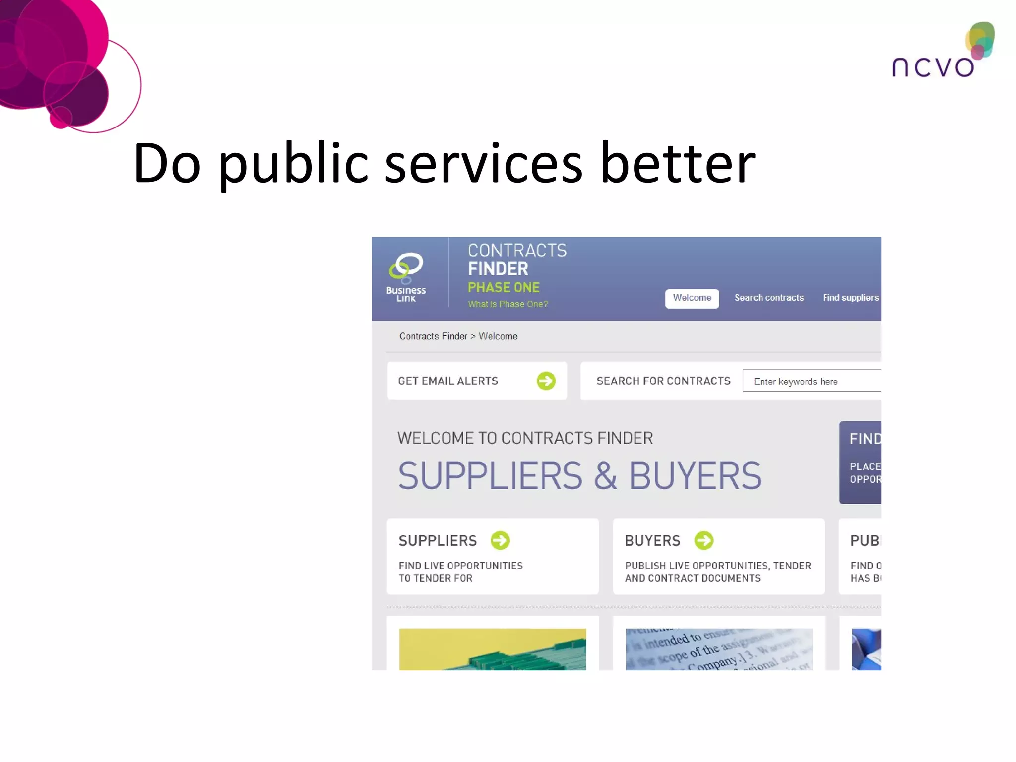 Do public services better 