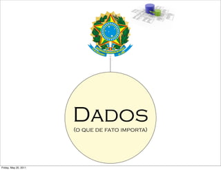 Dados
                       (o que de fato importa)




Friday, May 20, 2011
 