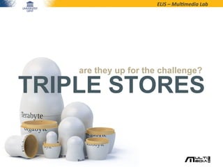 ELIS	
  –	
  Mul*media	
  Lab	
  
TRIPLE STORES
are they up for the challenge?
 