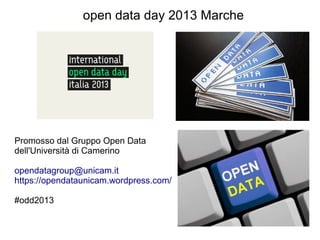 open data day 2013 Marche




Promosso dal Gruppo Open Data
dell'Università di Camerino

opendatagroup@unicam.it
https://opendataunicam.wordpress.com/

#odd2013
 