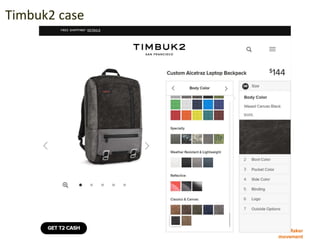 Maker
movement
Timbuk2 case
 