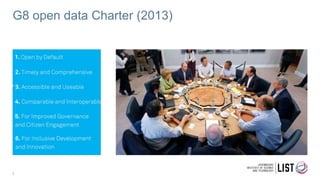 G8 open data Charter (2013)
5
 