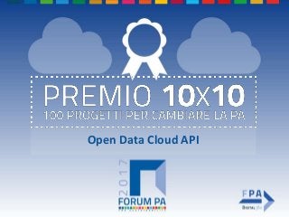 Open Data Cloud API
 