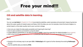 Open data gis and learning