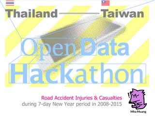 Road Accident Injuries & Casualties
during 7-day New Year period in 2008-2015
 
