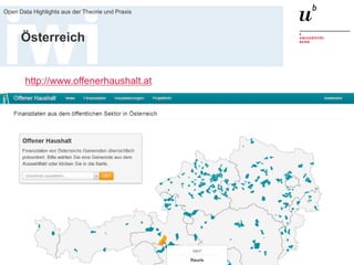 19. Juni 2015
Open Data Highlights aus der Theorie und Praxis
42
Österreich
http://www.offenerhaushalt.at
 