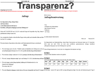 Transparenz?
 