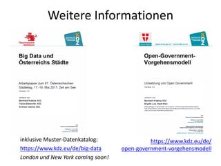 Weitere Informationen
inklusive Muster-Datenkatalog:
https://www.kdz.eu/de/big-data
London und New York coming soon!
https://www.kdz.eu/de/
open-government-vorgehensmodell
 