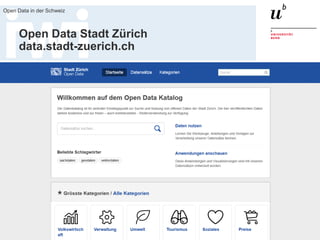 27. Oktober 2016
Open Data in der Schweiz
15
Open Data Stadt Zürich
data.stadt-zuerich.ch
 