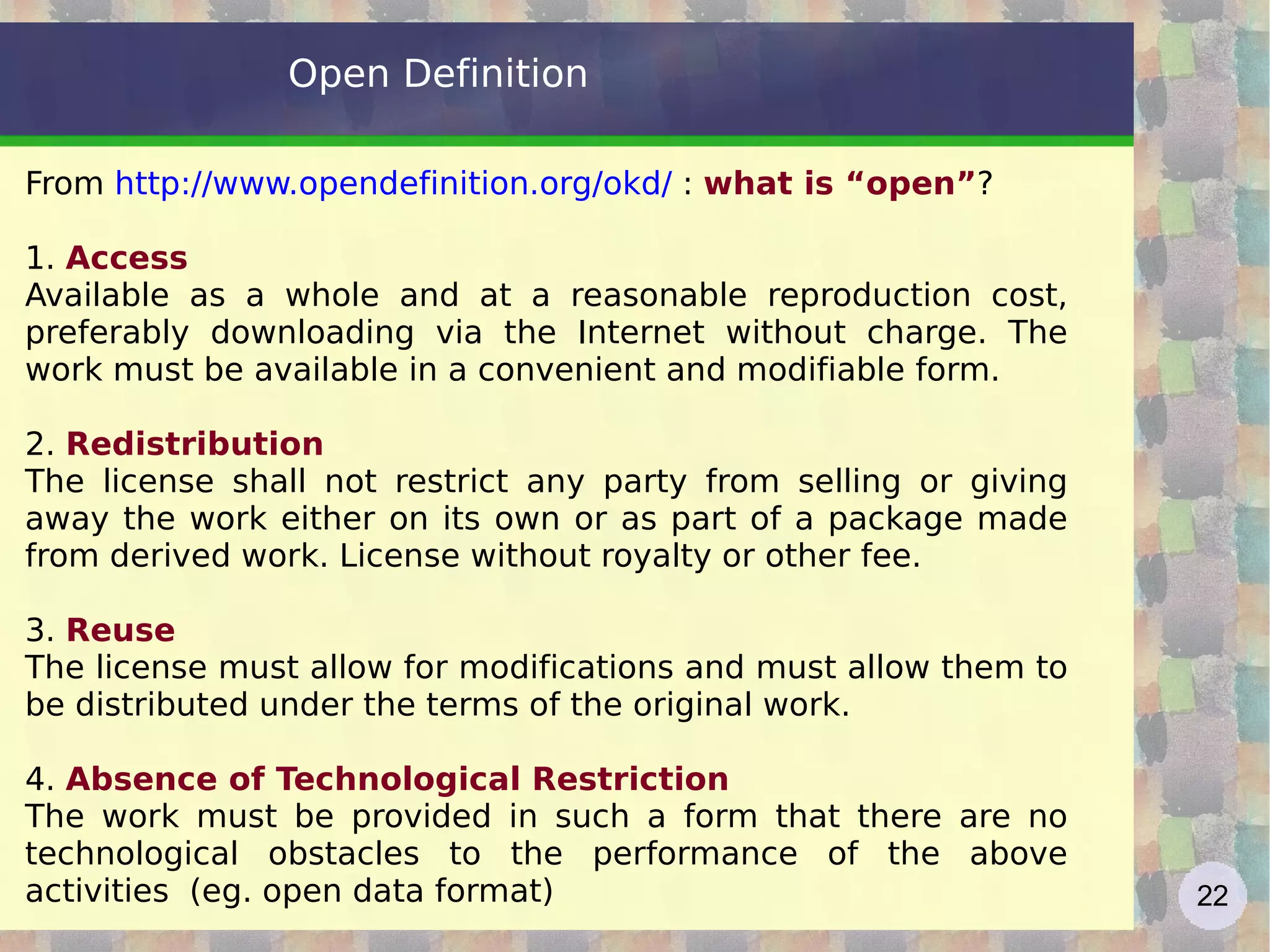 if it isn’t available in open and machine readable format,  it can’t engage 