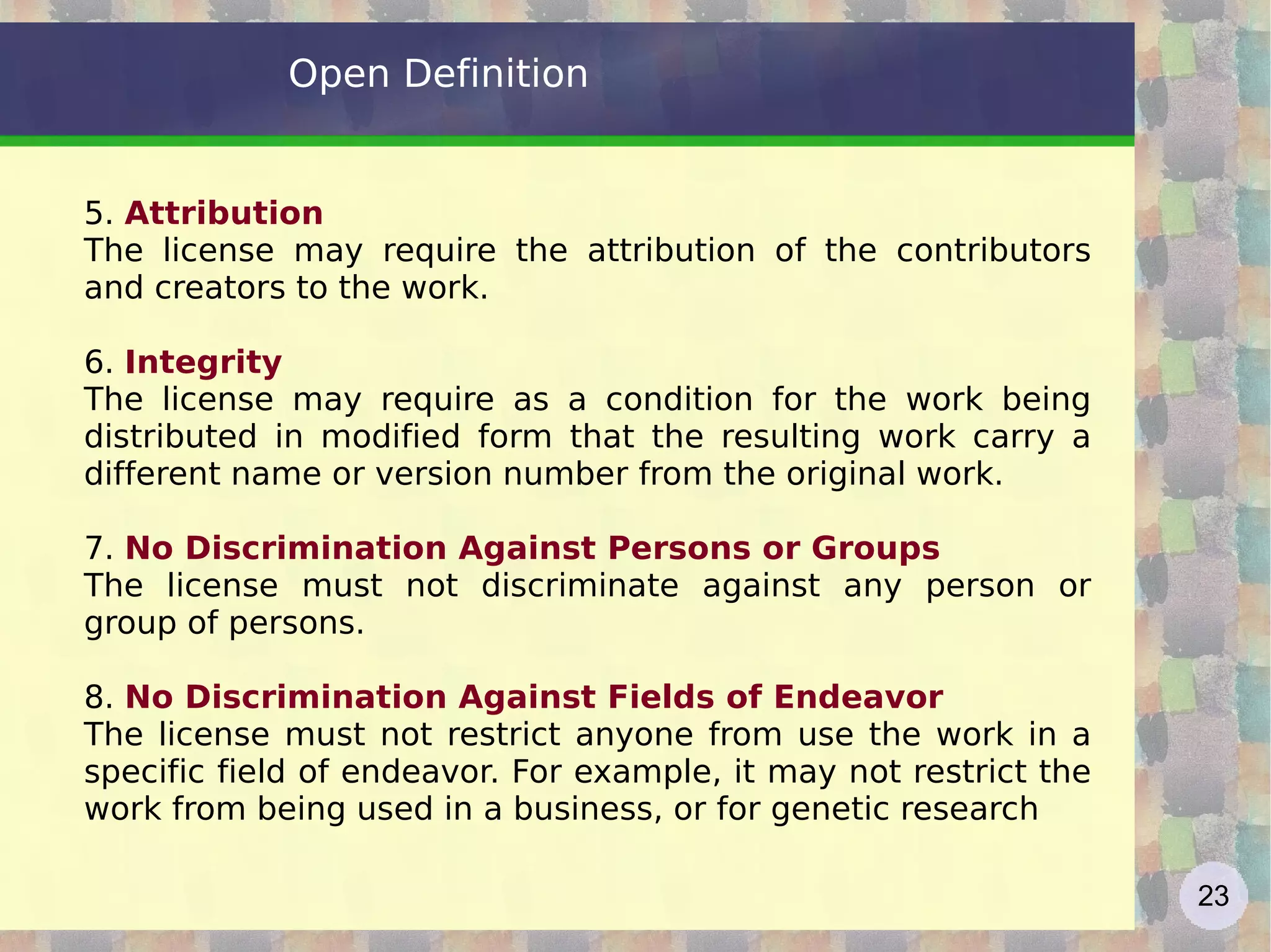 if a legal framework doesn’t allow it to be re-used,  it doesn’t empower 