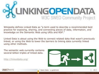 Whyshouldwecreate open data?Sponsors may not get full value of research unless the results are made freely available.