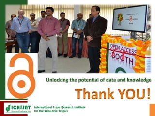 Open data & knowledge solutions - a cgiar perspective dileep