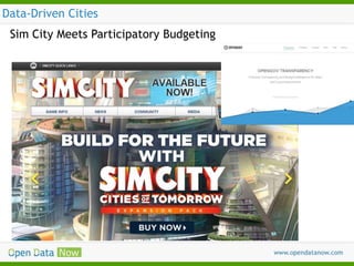 Data-Driven Cities
Sim City Meets Participatory Budgeting

 