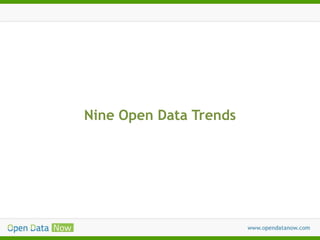 Nine Open Data Trends

 