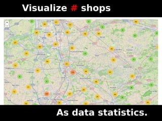 Visualize # shops
As data statistics.
 