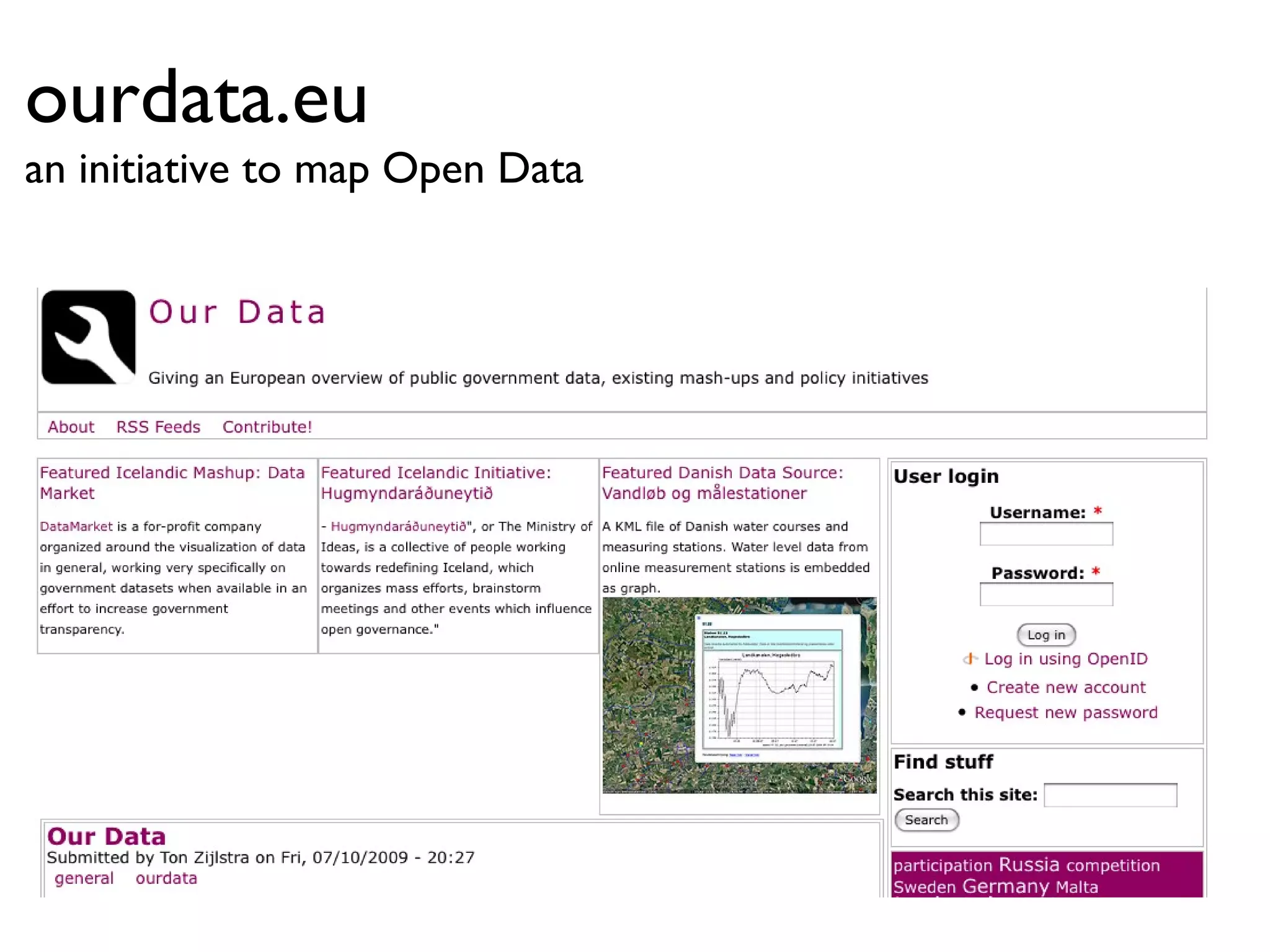 ourdata.eu an initiative to map Open Data 