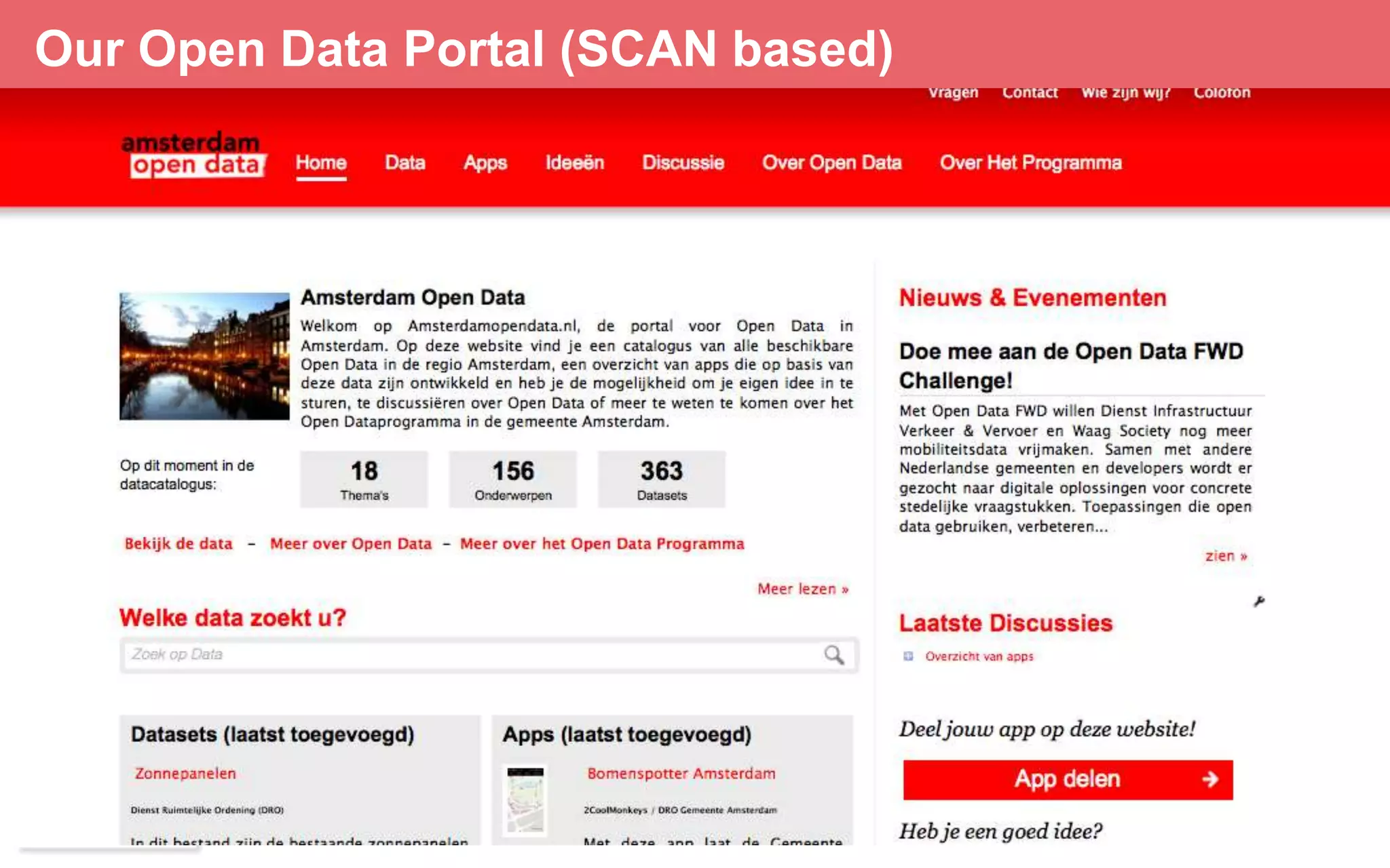 Our Open Data Portal (CKAN based)
 