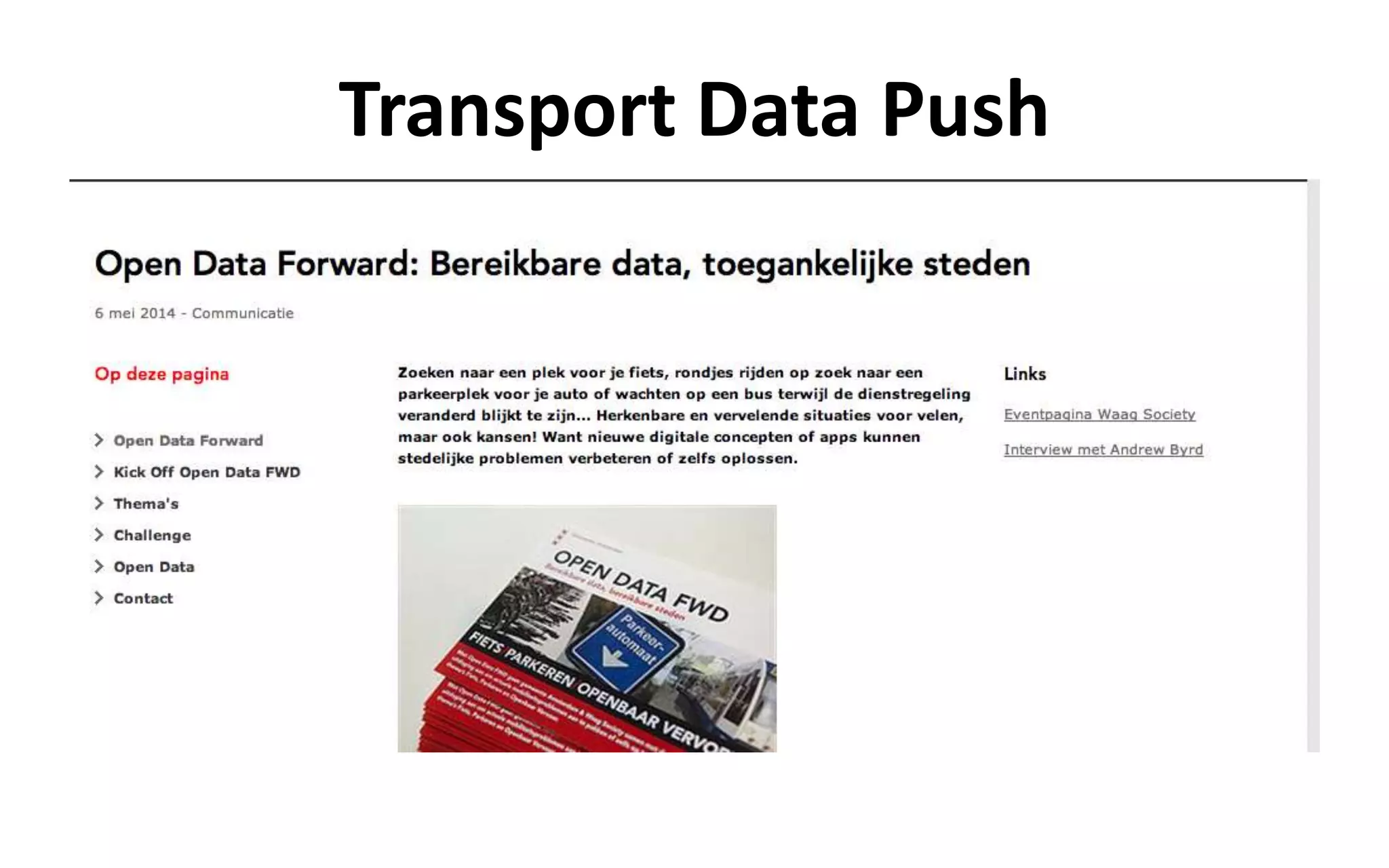 Transport Data Push
 