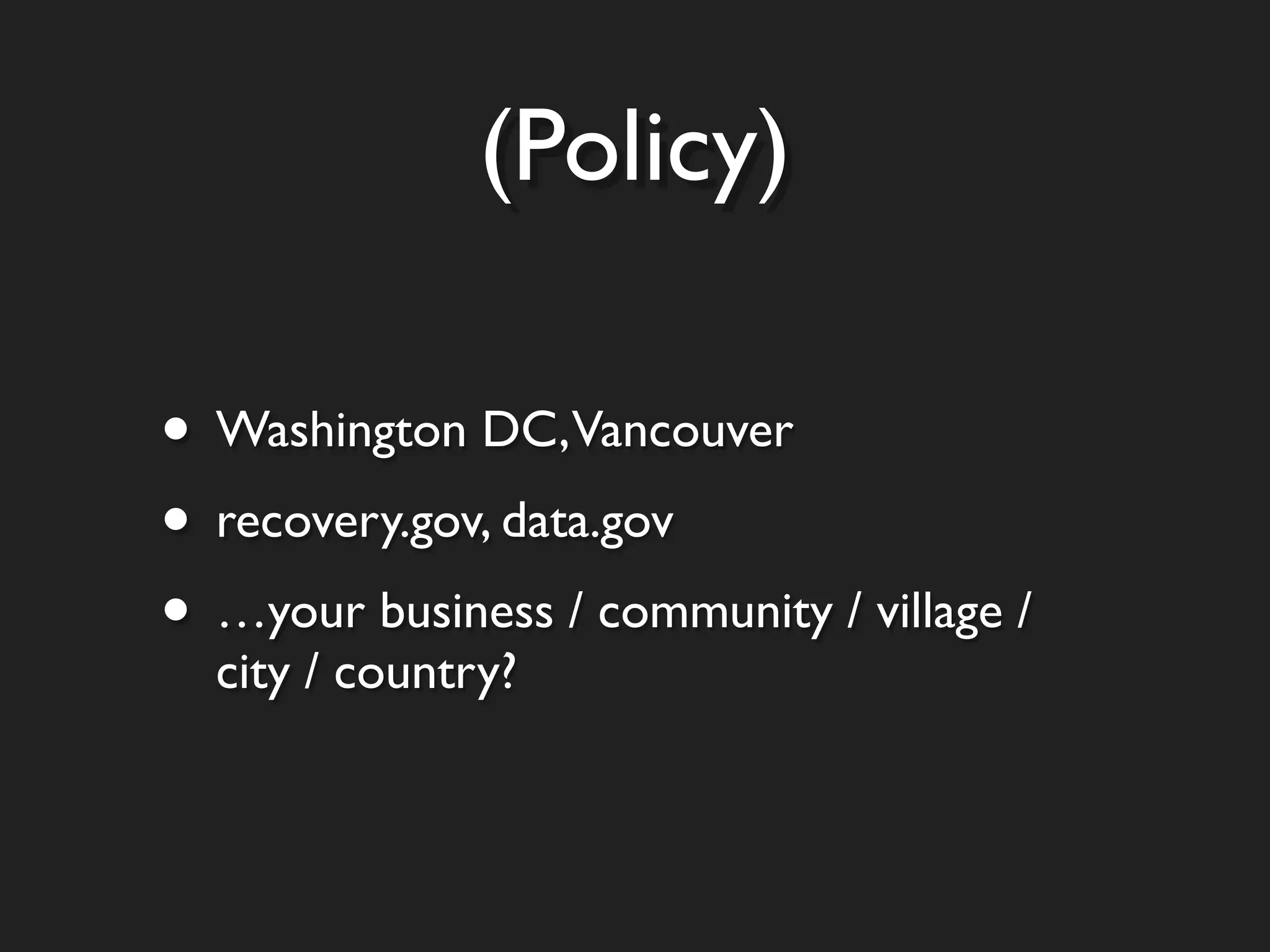 Open Data Semantic Web Community Barn Raising