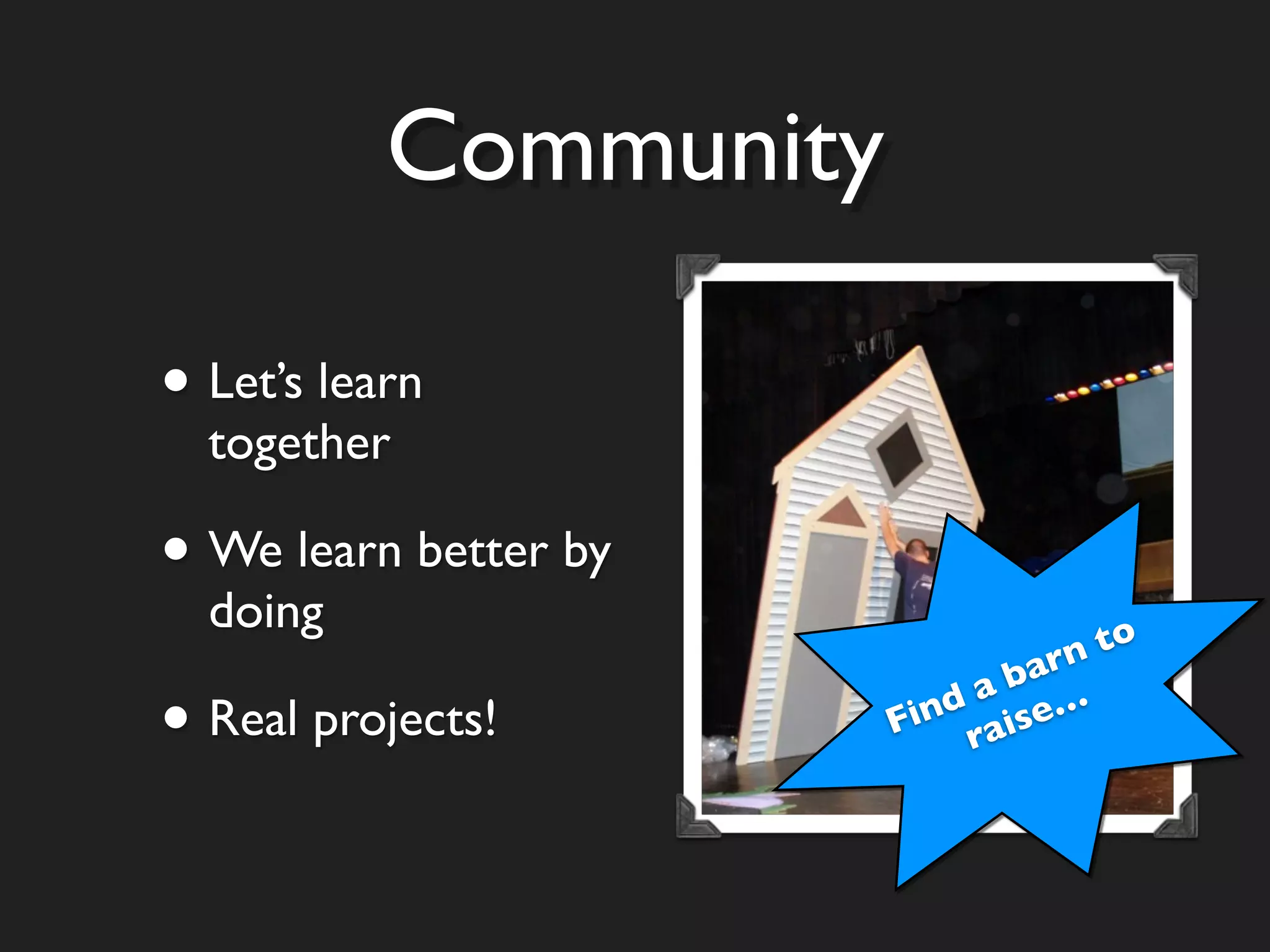 Open Data Semantic Web Community Barn Raising