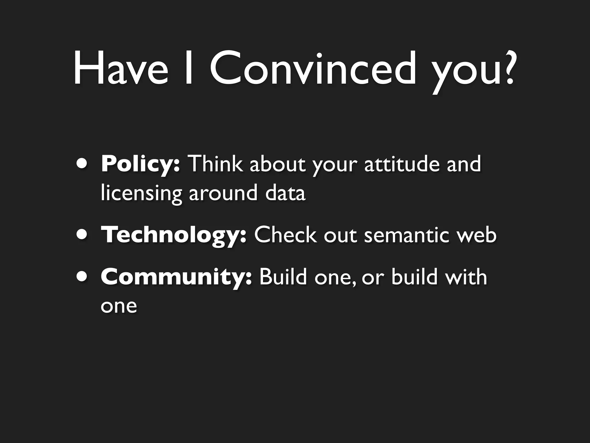 Open Data Semantic Web Community Barn Raising
