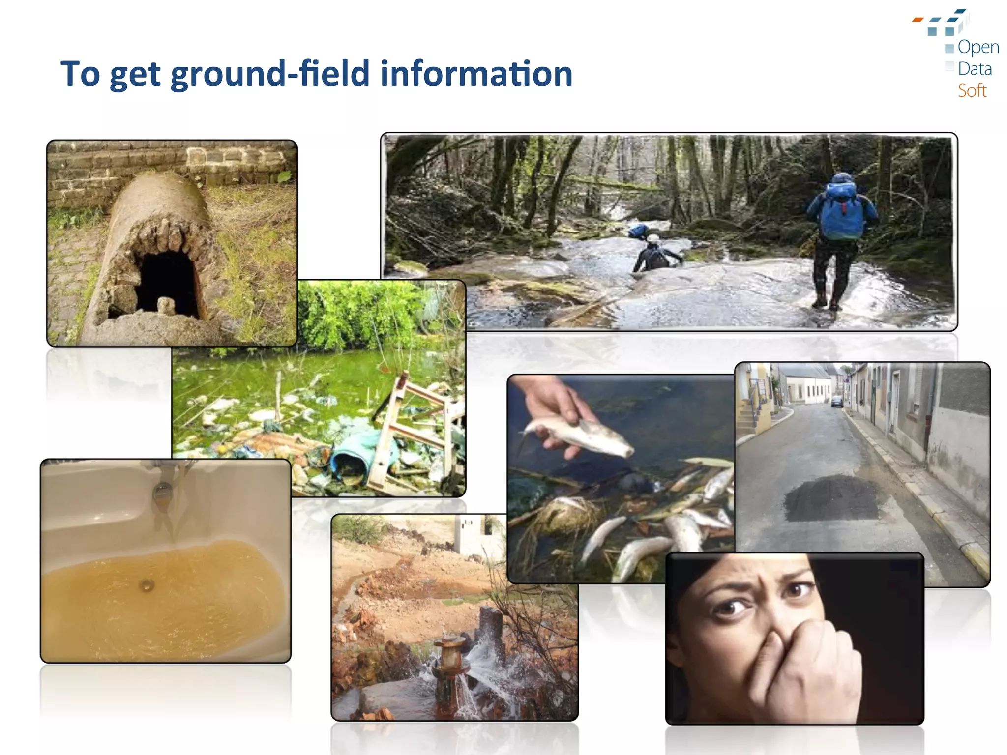 To	
  get	
  ground-­‐ﬁeld	
  informa3on	
  
 