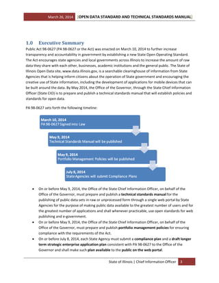 Open Data Standard and Technical Standards Manual | PDF