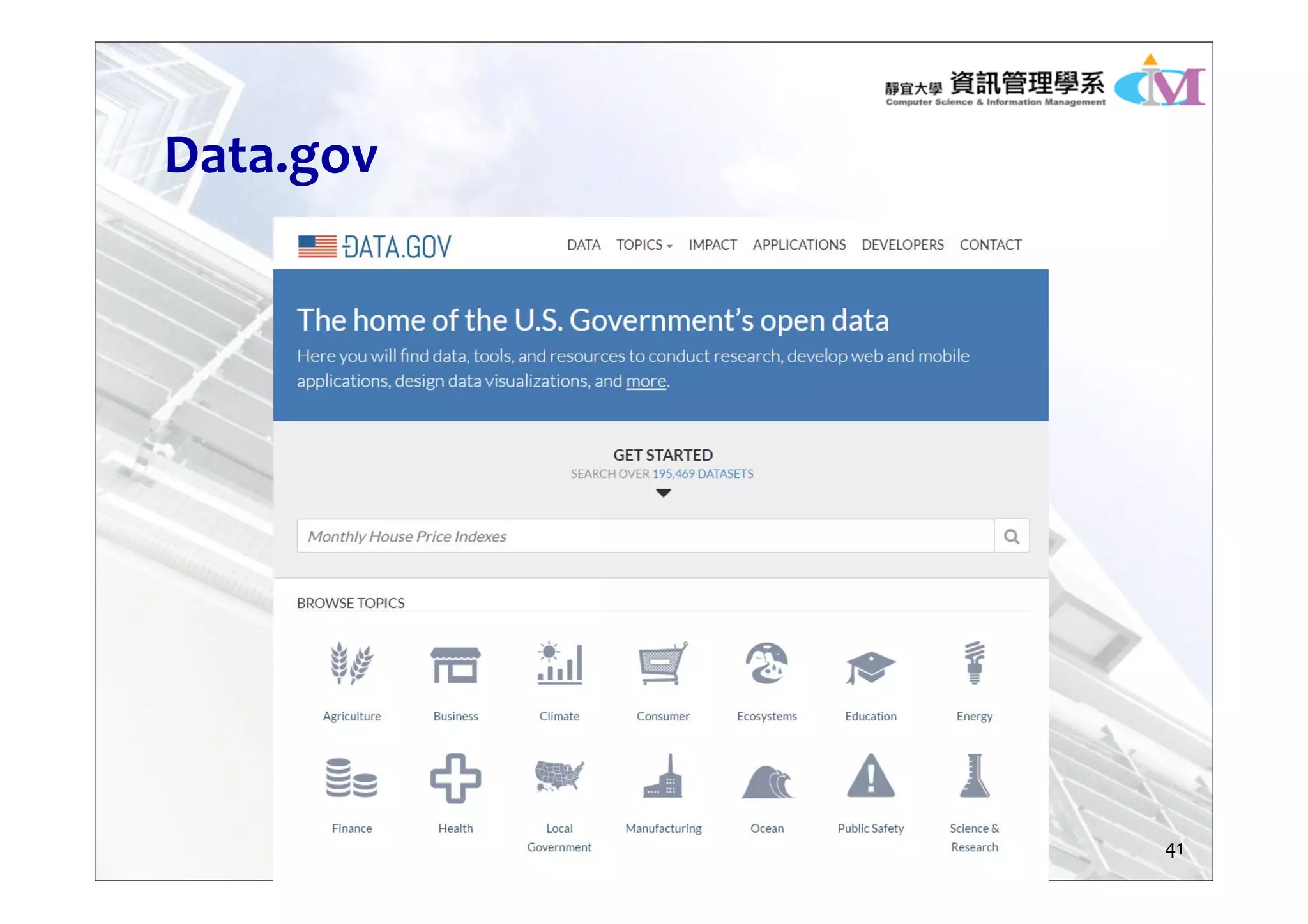 Data.gov 
41
 