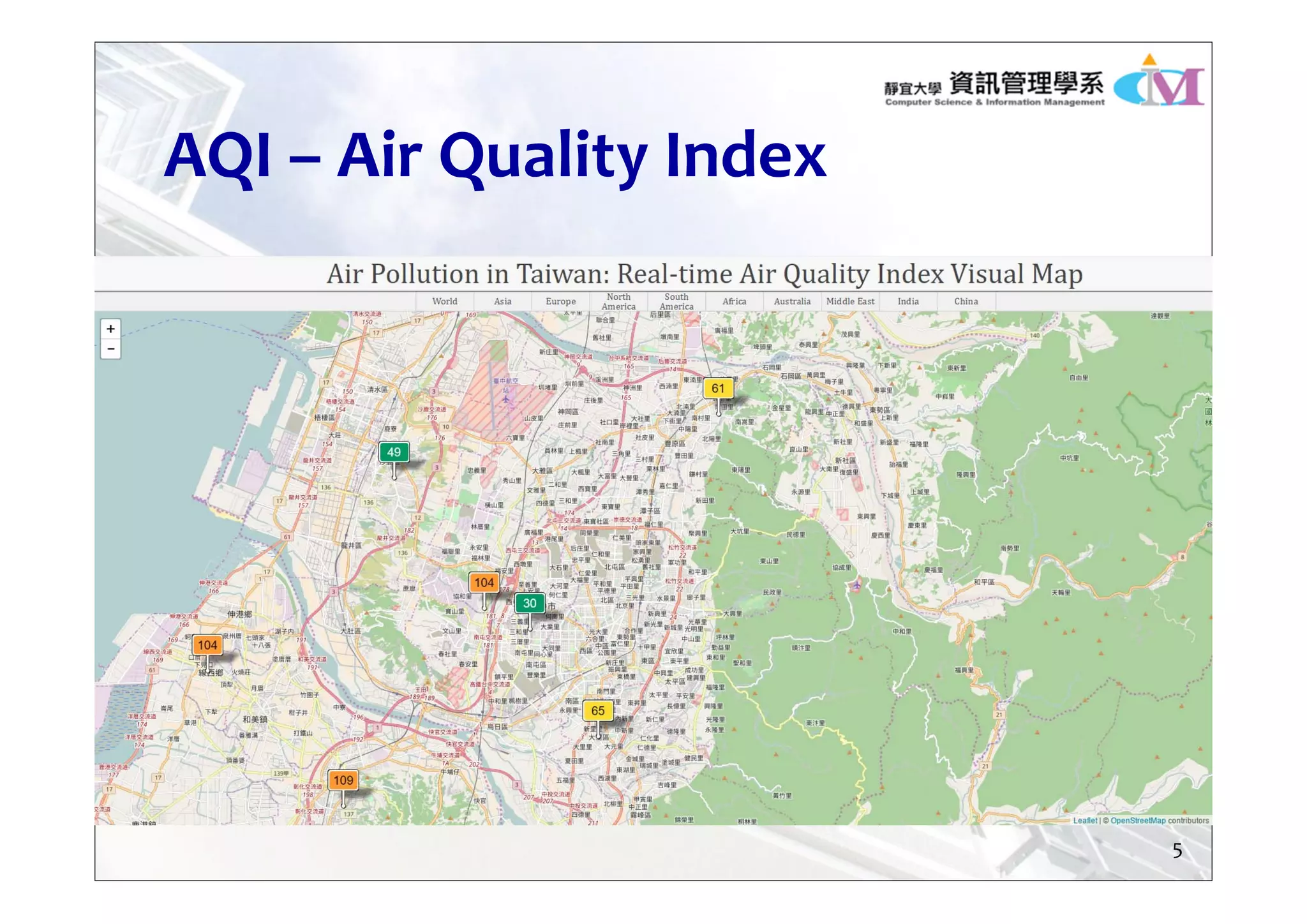 AQI – Air Quality Index
5
 