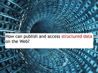 How can publish and access structured data
on the Web?
 