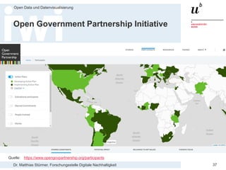 Dr. Matthias Stürmer, Forschungsstelle Digitale Nachhaltigkeit
Open Data und Datenvisualisierung
37
Open Government Partnership Initiative
Quelle: https://www.opengovpartnership.org/participants
 