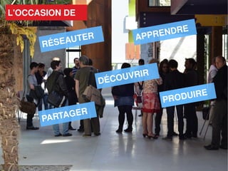 L'OCCASION DE

                                 PPRE NDRE
      RÉSE AUTER                A



                       UVRIR
                   DÉCO

                                          MROT
                                          P EEDUIRE

      PARTAGER
   SUGGEST YOUR ANIMATION
                   Etherpad open https://libertic.framapad.org/1
 