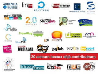 Participants
                    OSM
                    Nantes




30 acteurs locaux déjà contributeurs
 