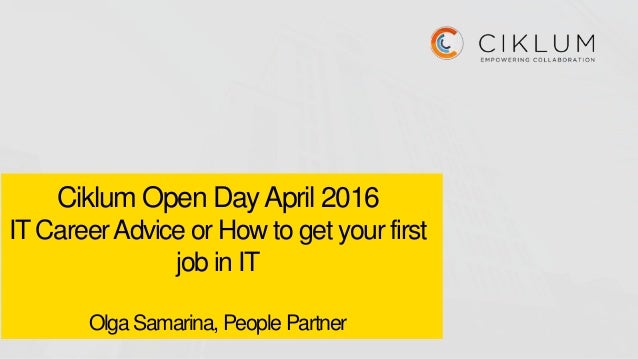 how to get a first job