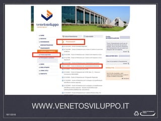 WWW.VENETOSVILUPPO.IT
18112016
 