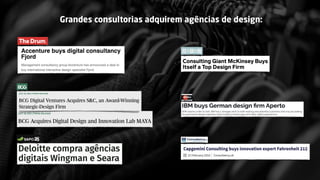 Grandes consultorias adquirem agências de design:
 