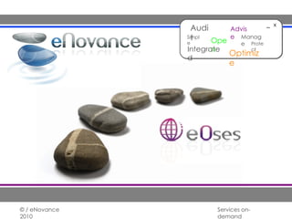 28/01/10 © / eNovance 2010 Services on-demand _ x Audit Advise Open Simple Optimize Manage Integrated Protect 