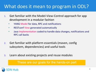 Lithium: List of Projects (Total: 40)
opflex* OpFlex protocol
ovsdb OVSDB protocol and OpenStack integration
packetcable PacketCable PCMM/COPS
pss* Persistence Store Service
plugin2oc Southbound plugin to the OpenContrail platform
reservation* Dynamic Resource Reservation project
sdninterfaceapp SDNi Cross-controller interface
sfc Service Function Chaining
snbi Secure Network Bootstrap Infrastructure
snmp4sdn SNMP4SDN Plugin
snmp* SNMP Southbound Plugin
sxp* Source-Group Tag eXchange Protocol
tcpmd5 TCP-MD5 Support library
toolkit Quickstart Toolkit
tpf* Topology Processing Framework
tsdr* Time Series Data Repository
ttp TTP Project
usc* Unified Secure Channel
vtn VTN (Virtual Tenant Network)
yangtools YANG Tools
Project keyword Description
aaa AAA Project
alto* Application-Layer Traffic Optimization
bgpcep BGP/PCEP protocol library
capwap*
Control and Provisioning of Wireless
Access Point
controller OpenDaylight Controller
defense4all Radware Defense4All
didm*
Device Identification and Drive
Management
discovery Discovery Service
dlux OpenDaylight UI
docs Documentation Project
groupbasedpolicy Group Based Policy Plugin
integration Integration Framework
iotdm* IoT Data-centric Middleware
l2switch Separate Layer 2 switching
lacp* Link Aggregation Control Protocol
lispflowmapping LISP Mapping Service
nic* Network Intent Composition
openflowjava OpenFlow Protocol Library
openflowplugin OpenFlow Plugin
*  New in Lithium release
 
