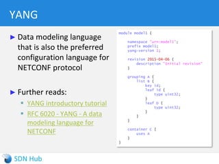 YANG modeling
 