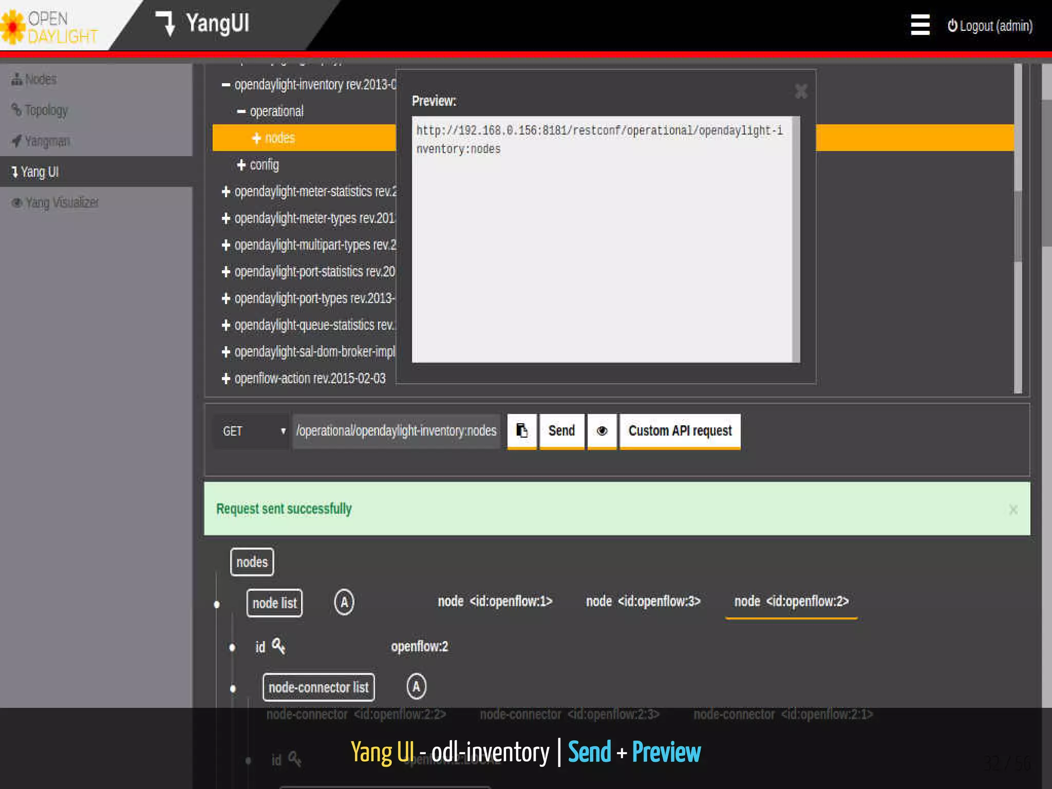 Yang UI - odl-inventory | Send + Preview 32 / 56
 