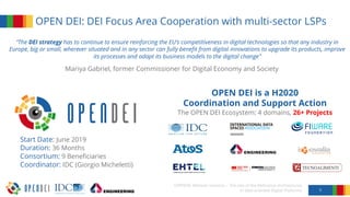 Introduction – OPEN DEI Webinar "The role of the Reference Architectures in Data-oriented Digital Platforms" 